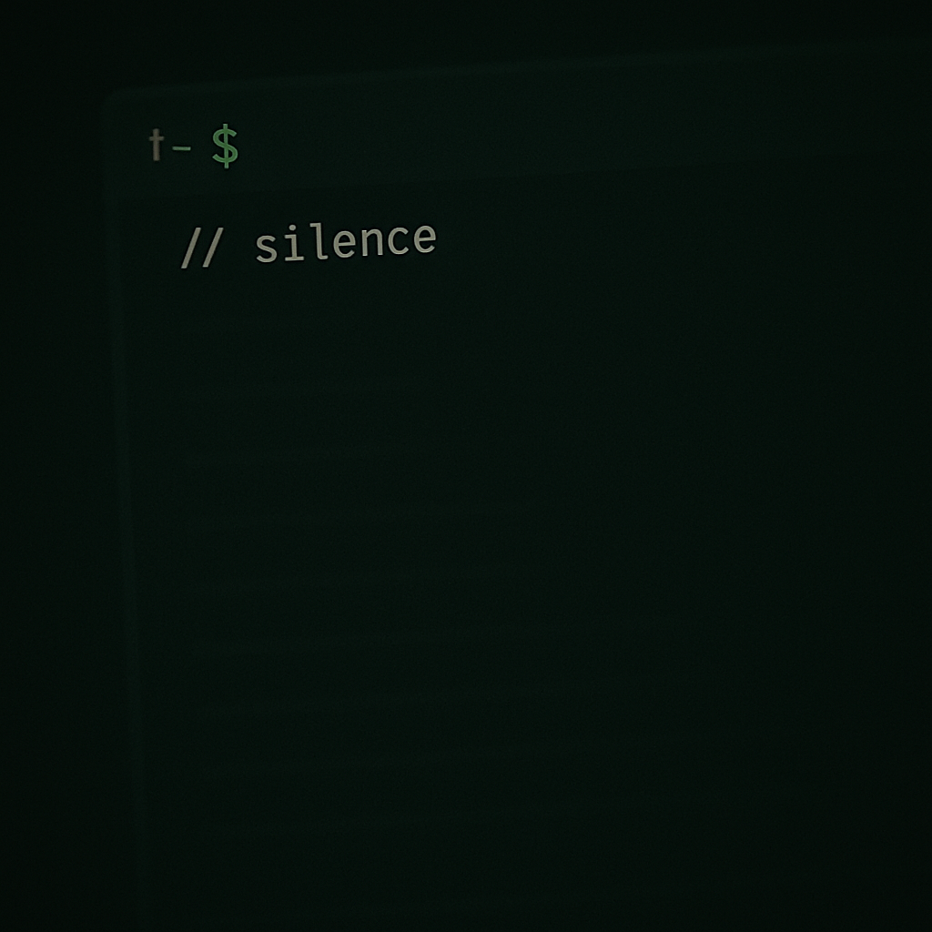 The quiet before