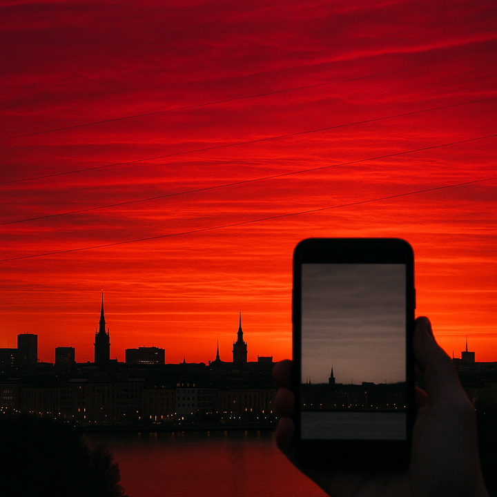 Red sky at night