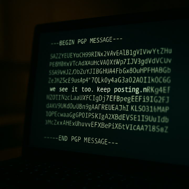 Encrypted whispers