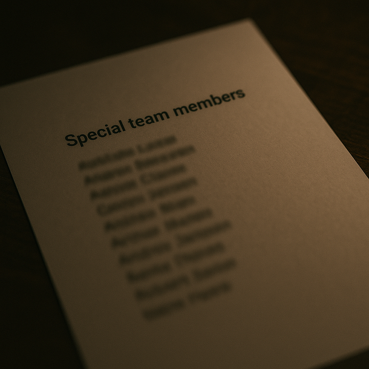The team is chosen